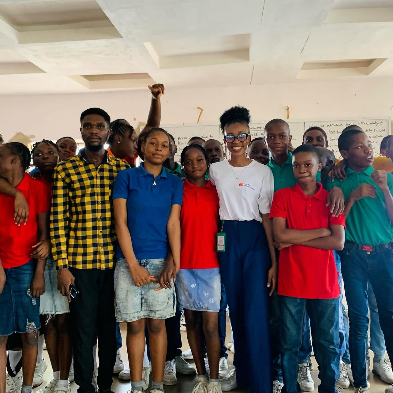 Anita with youth at outreach session