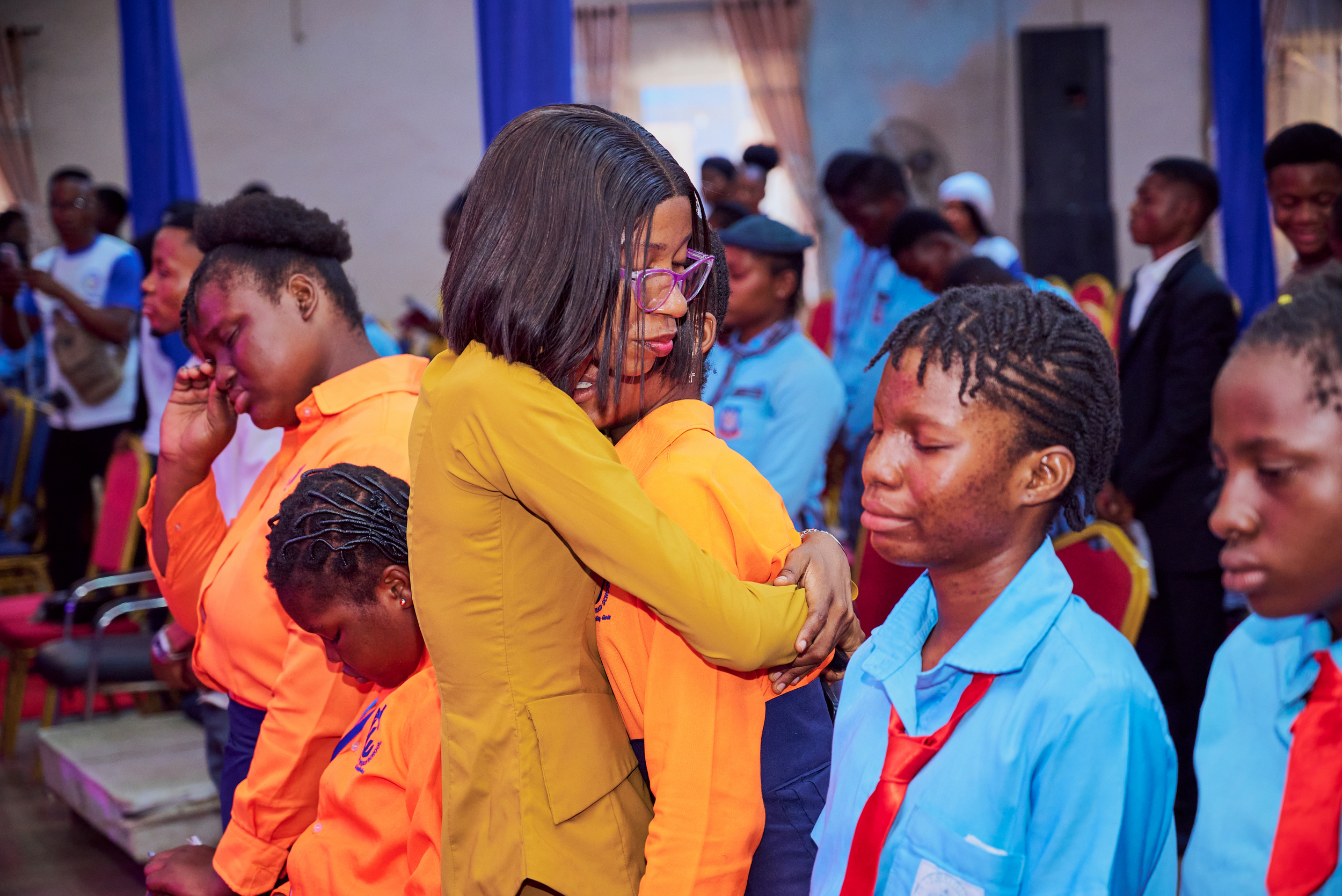 Young people in session